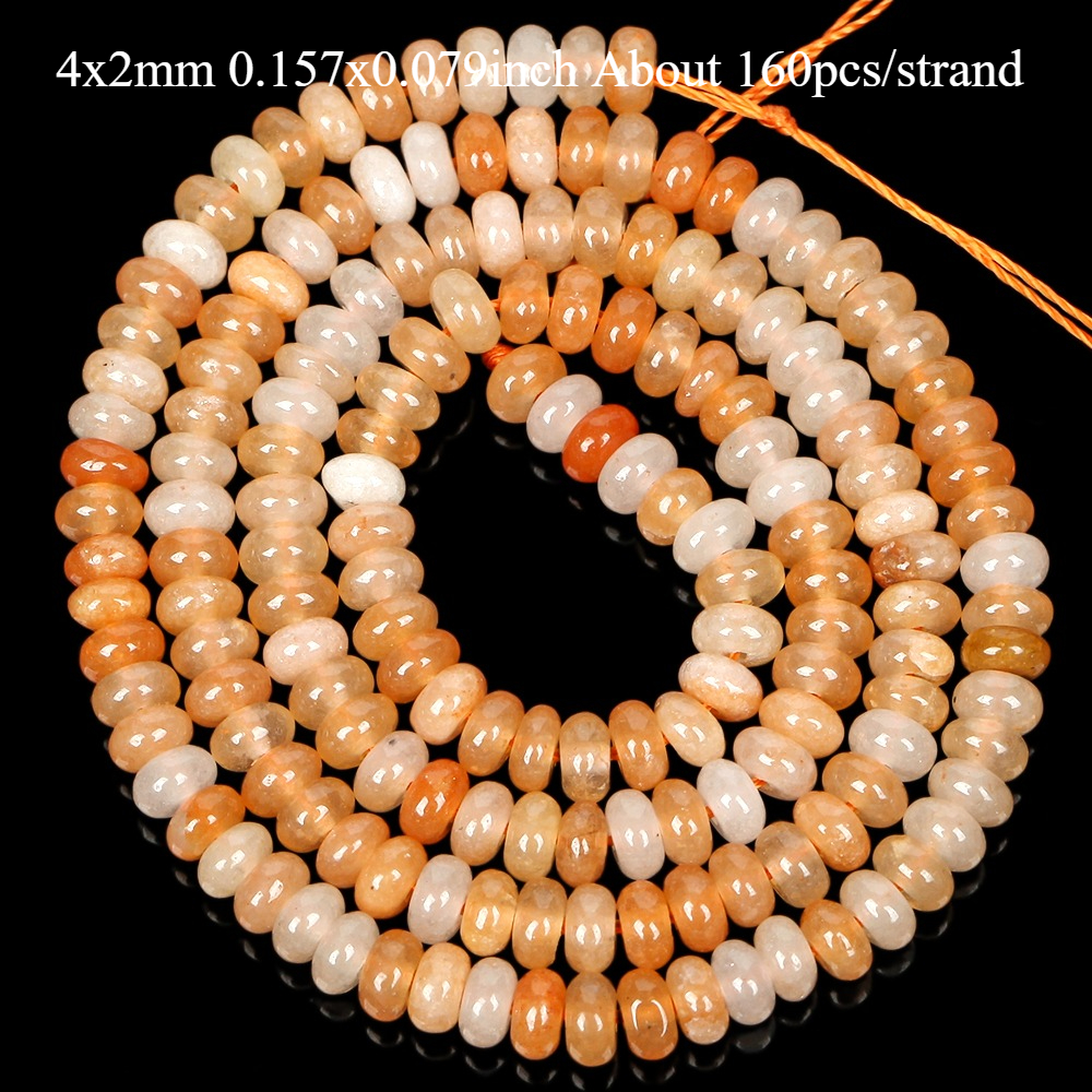 TEMU 4x2mm 160pcs Aventurine Stone Beads Rondelle Shape Loose Round Spacer Beads For Jewelry Making Handmade Bracelets Necklace 15 Inches