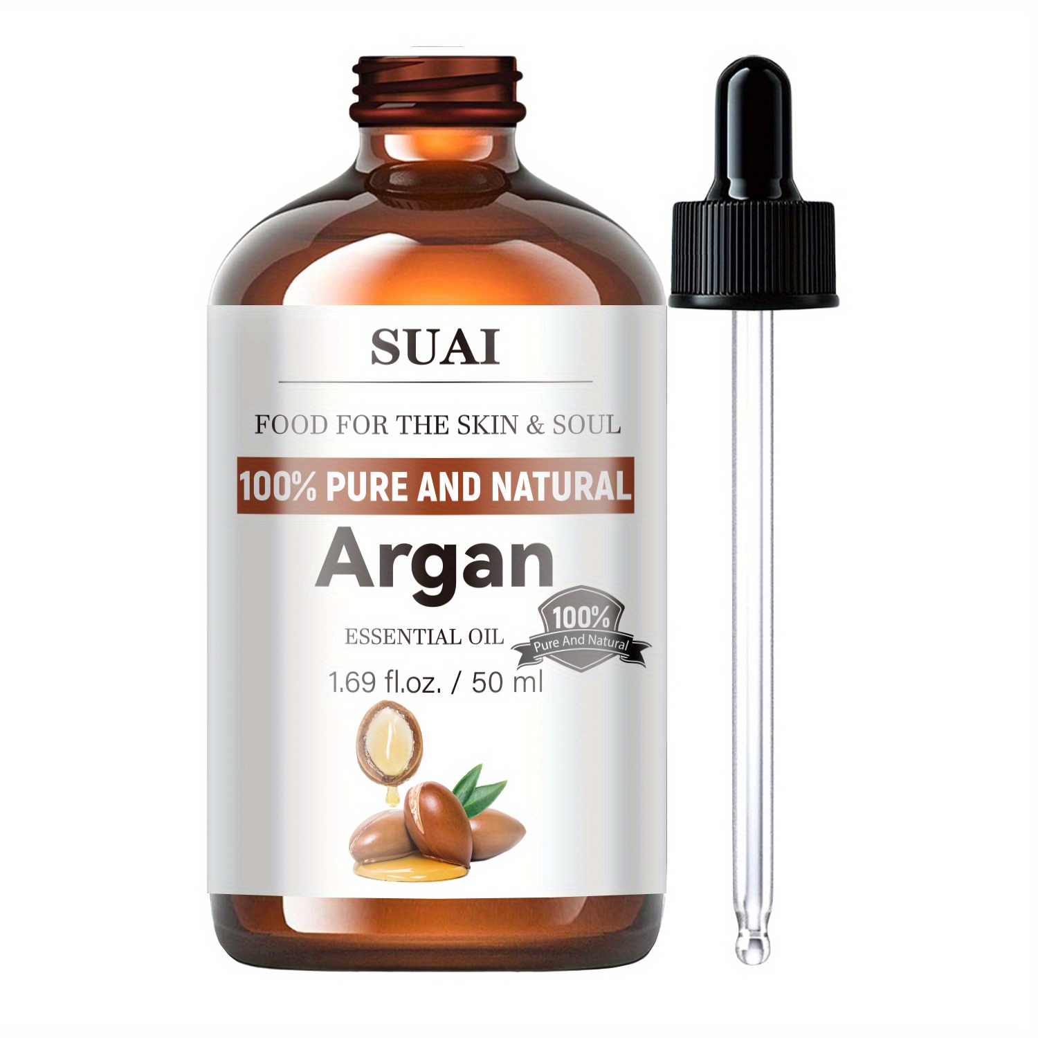 Image of Moroccan Argan Oil For Dry Skin - Suitable For Skin Types ( ), Non-greasy Formula With Fast-acting Hydration, For Limbs, Shoulders & Neck - Moisturizer For &, Unisex Body Care