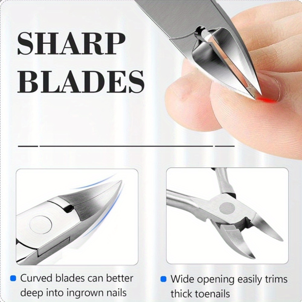 5pcs thick nail clipper set heavy duty podiatrist grade stainless steel blades with easy to grip handle suitable for and thick toes suitable for and thick toes details 7