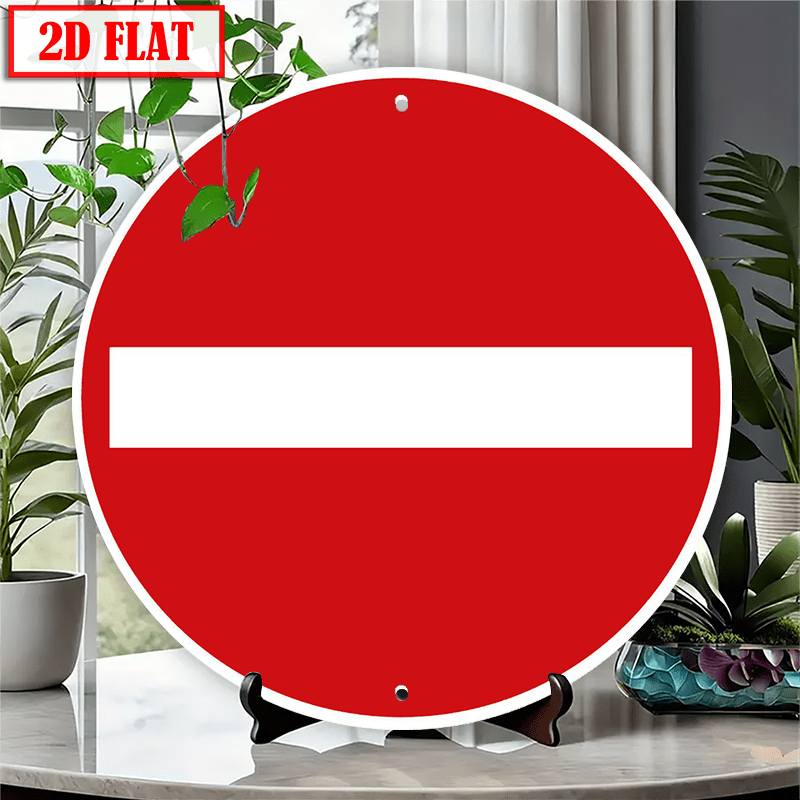 TEMU 2D-Flach, . Deutsches Zutritt Schild – Vintage Retro runde Verbotsschild-Wandtafel, entspricht dem deutschen Straßenverkehrsrecht, geeignet für