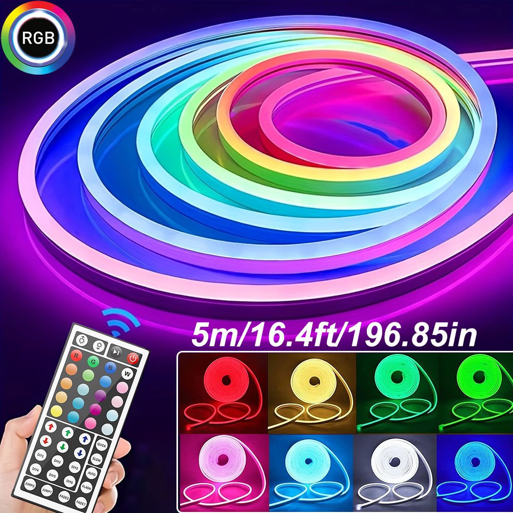 5v Usb Neon Light Rgb Neon Strip Lights Flexible With Remote Control Powered Gaming And Bedroom Decor Lighting Led Neon Light For Bedroom Lights For Bedroom With Remote