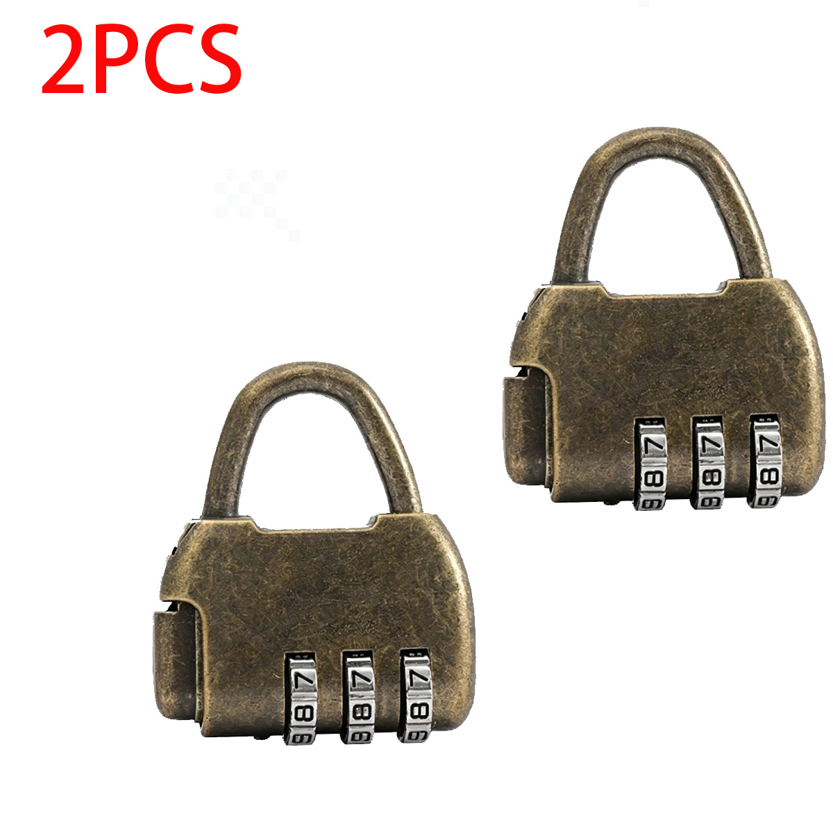 TEMU 3-digit Combination Lock Padlock Chinese Old Lock Vintage Vintage Lock For Jewelry Box Suitcase Drawer Padlock