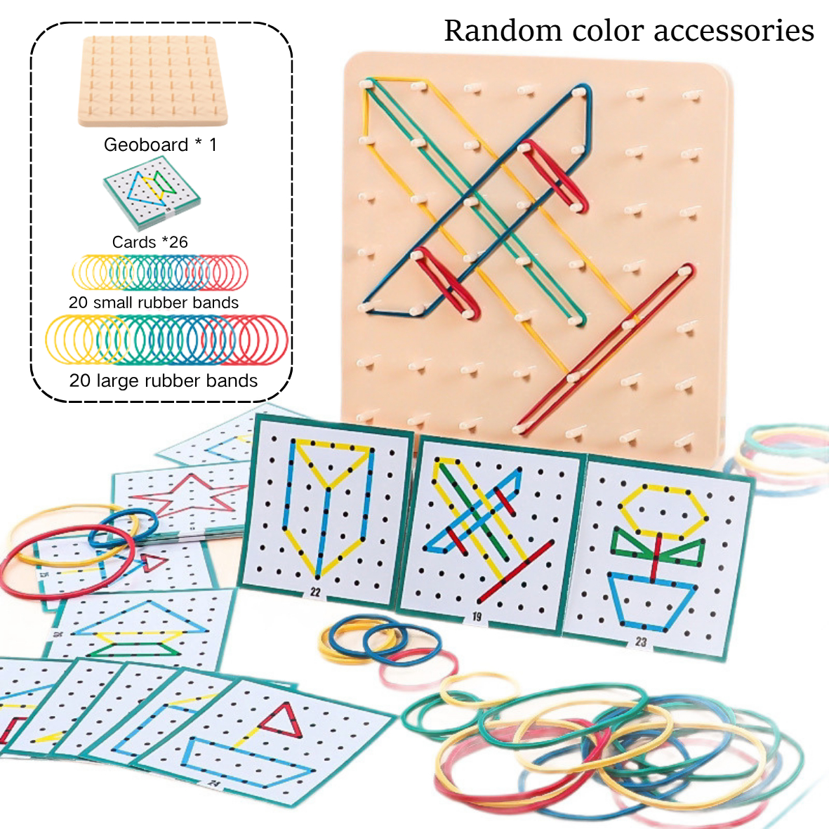 TEMU Jeu sensoriel sur panneau géométrique, jeu de table puzzle à trous, jeu de construction de bandes colorées, jouet éducatif de construction de ,