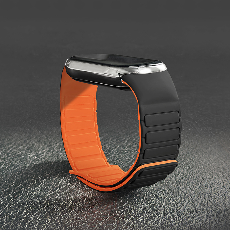 TEMU Replacement Strap For Xiaomi Mi Band 10/9/8 Nfc Smartwatches - Adjustable Magnetic Silicone Band, Compatible With Xiaomi /9/10 Nfc Smartwatches,