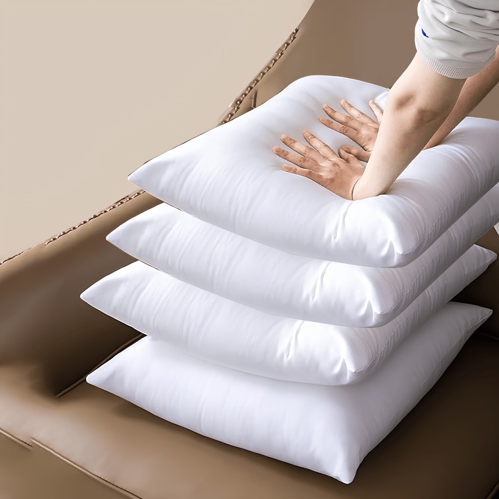 TEMU 2/ 4pcs Soft And Fluffy Square Pillow Inserts With Zip Closure Detachable - 45x45/ 50x50 Cm, Decorative Cushions, Suitable For Beds, Sofas, Home