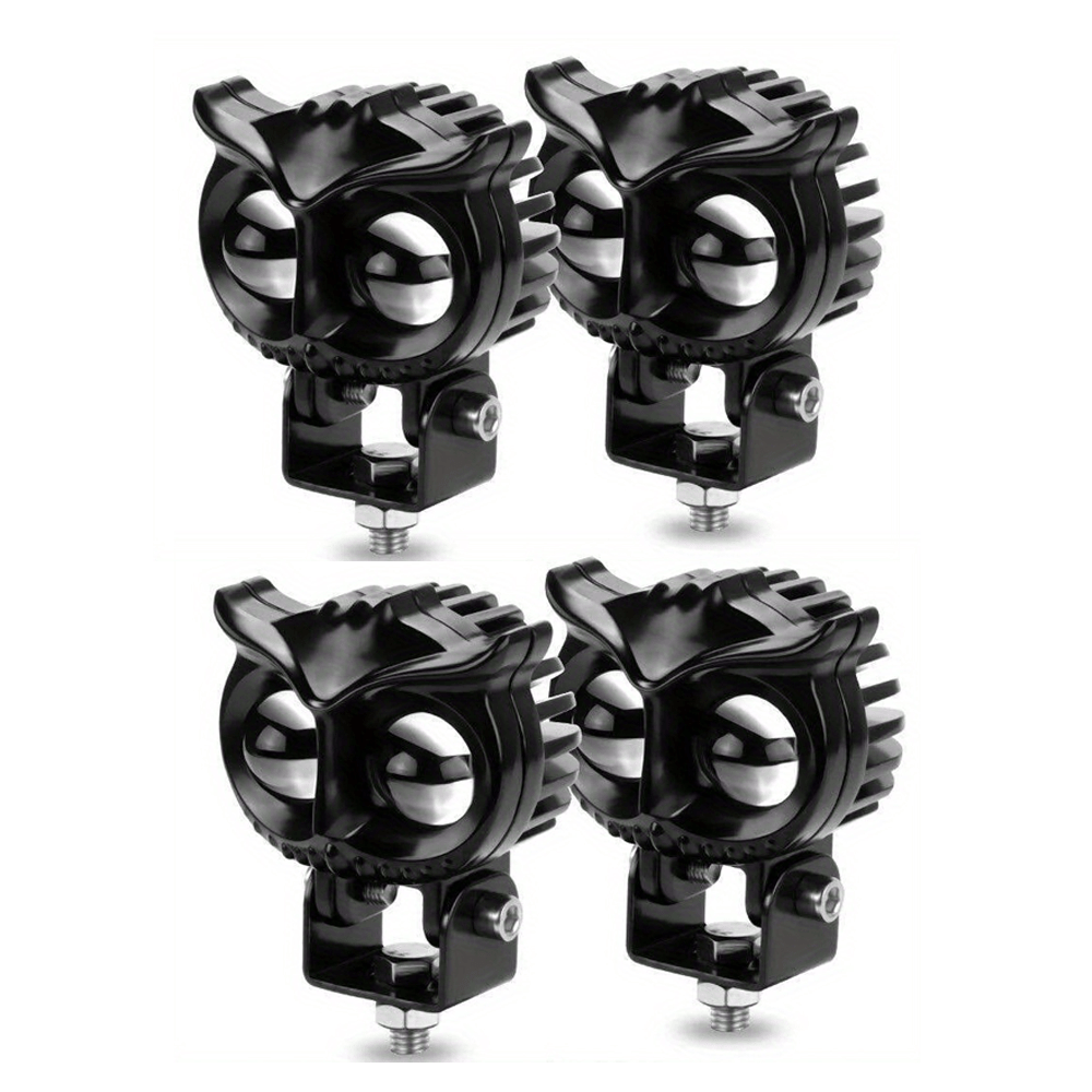 4pcs Owl Led Motorcycle Light, High/low Beam Led Motorbike Light Lamp, Led Lamp For Car -road 4x4, Motorcycle, Truck, Atv, Utv, Dc12v 24v, Hardwired, No Battery Required