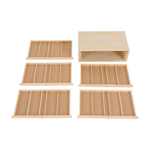 scatola portaoggetti color legno per esigenze degli , 5 cassetti, portatile, autoportante, in legno, adatta per lo stoccaggio di piccoli oggetti e in (15.7 4.8 pollici)