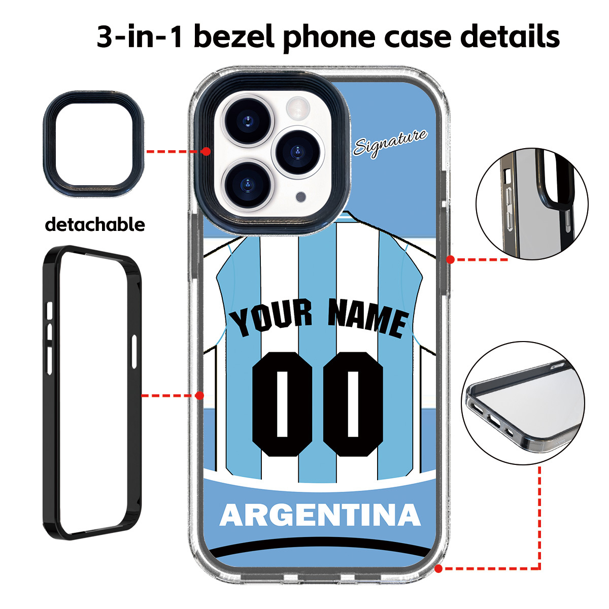 phone case custom argentina soccer jersey phone case name - Temu Germany