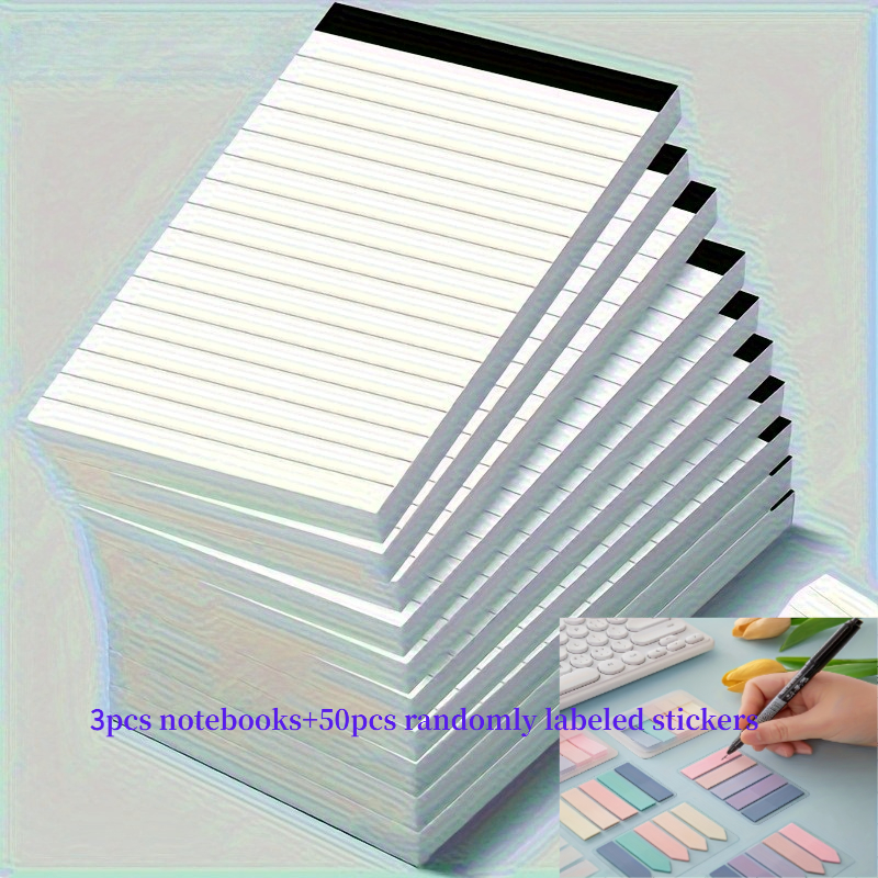 TEMU 53pcs Pieces Set White Lined Notebooks, 3x5 Inches, Each - School, Office, And Back To School Supplies, School Notebooks | Notebooks | Smooth