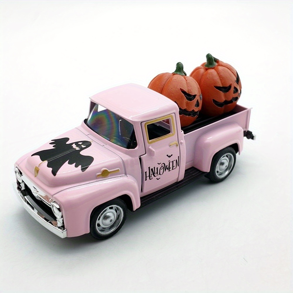 1set autumn thanksgiving holiday decoration, season halloween decoration truck small statue decoration, autumn holiday decoration with two pumpkins, thanksgiving halloween truck decoration office desk decor | High-quality & Affordable | Temu United Kingdom