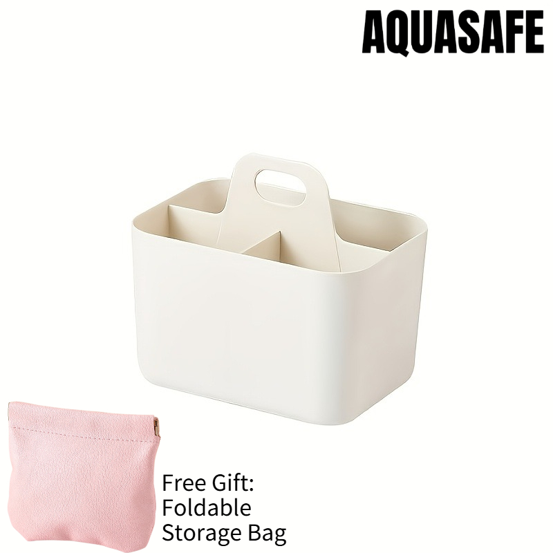 TEMU 2pcs Storage Box Set: 1 Compartment Storage Box + 1 Auto-opening Folding Portable Storage Pouch. Stackable Multi-compartment Storage Basket With