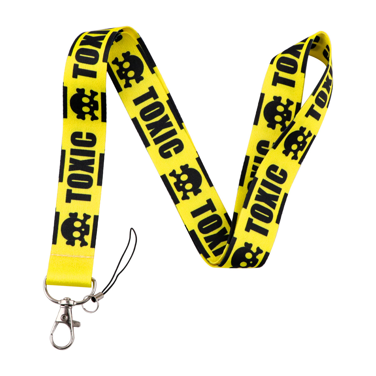 Image of 1pc Of Lanyard With A Warning Sign For Toxic Materials, Suitable For Holding Keys, Id Cards, And Badges. Ideal For Gifts And Additions