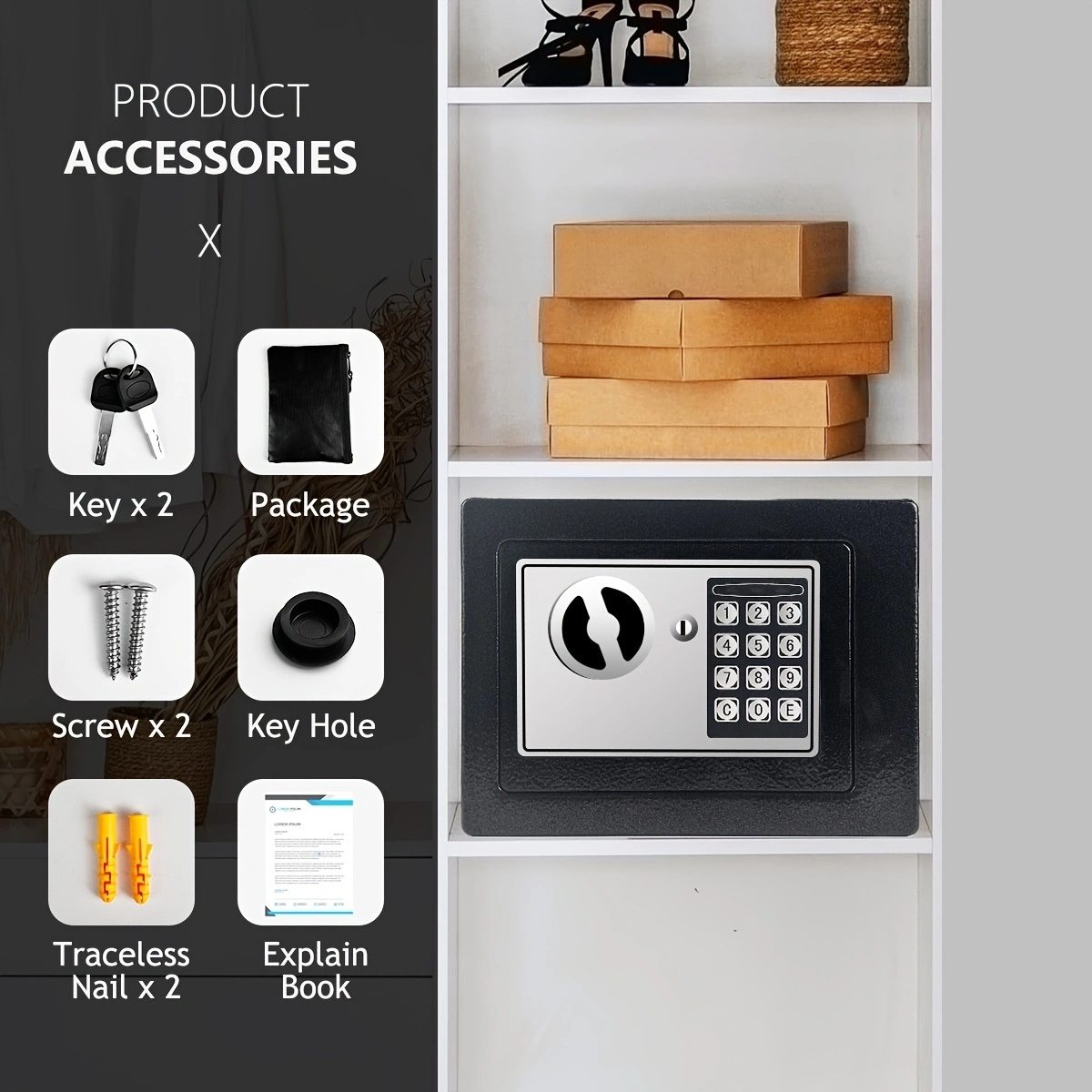 money storage locker for home with sensor light locker for with keys pass code lock box with digital keypad storage and details 4