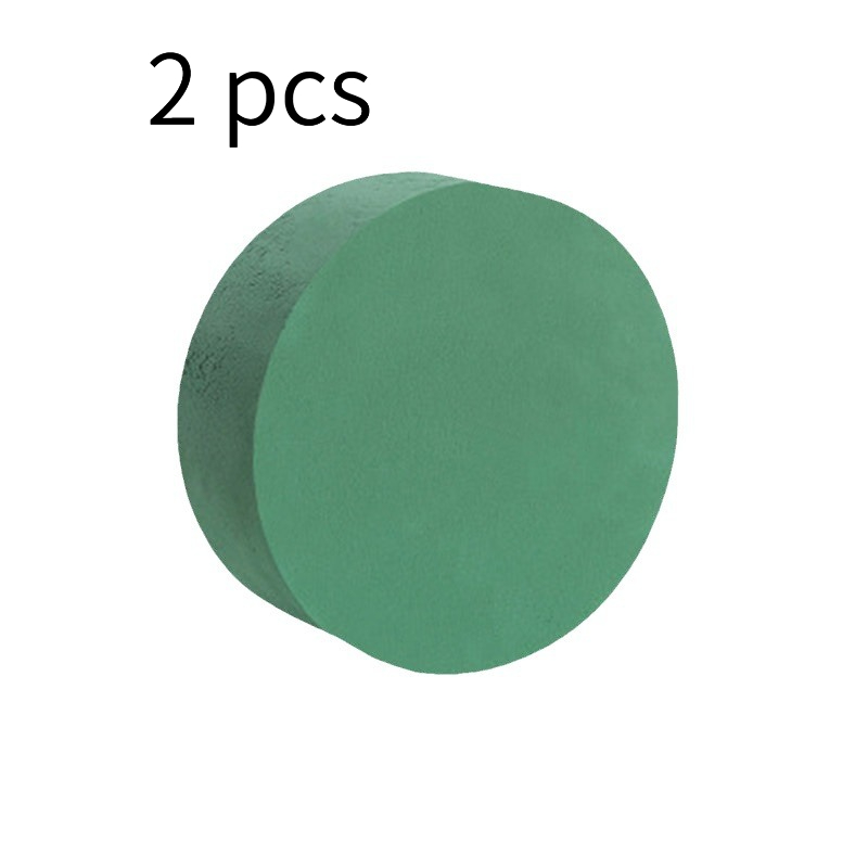TEMU 2pcs, Round Flower Clay Blocks, Water-absorbent For Flower Arrangement, Bouquet Packaging Shaping Moisturizing Tool, Floral Basket For
