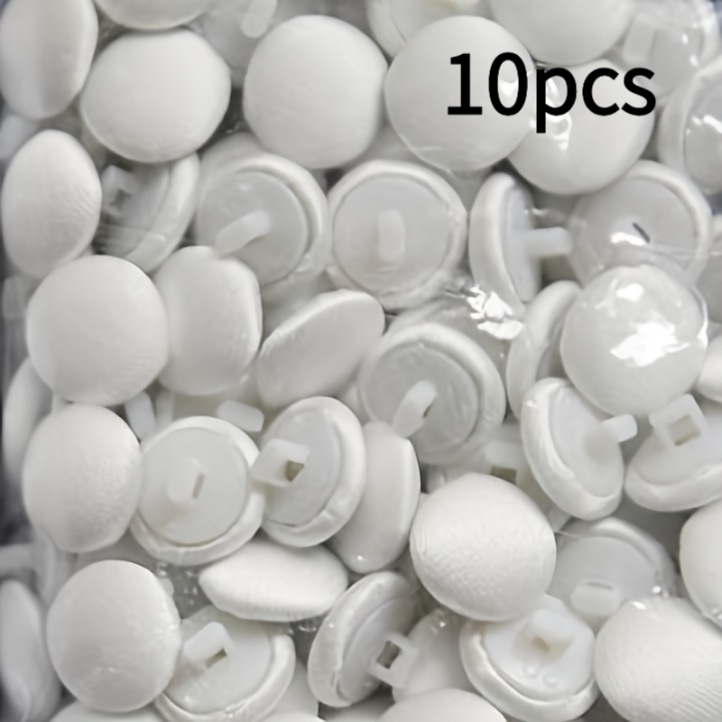 TEMU 10 Boutons en Tissu Faits Main avec Supports en Plastique, Diamètre 1 cm / 0,394 pouce, Parfaits pour Décorer le Dos, les Poignets et l' des