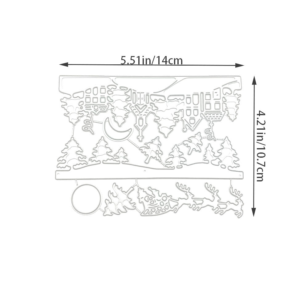 TEMU Christmas Winter Theme 1pc Village Die Cutting Die, Reindeer Sleigh Santa Claus Metal Cutting Die, For Paper Crafts Scrapbooking, Album Party