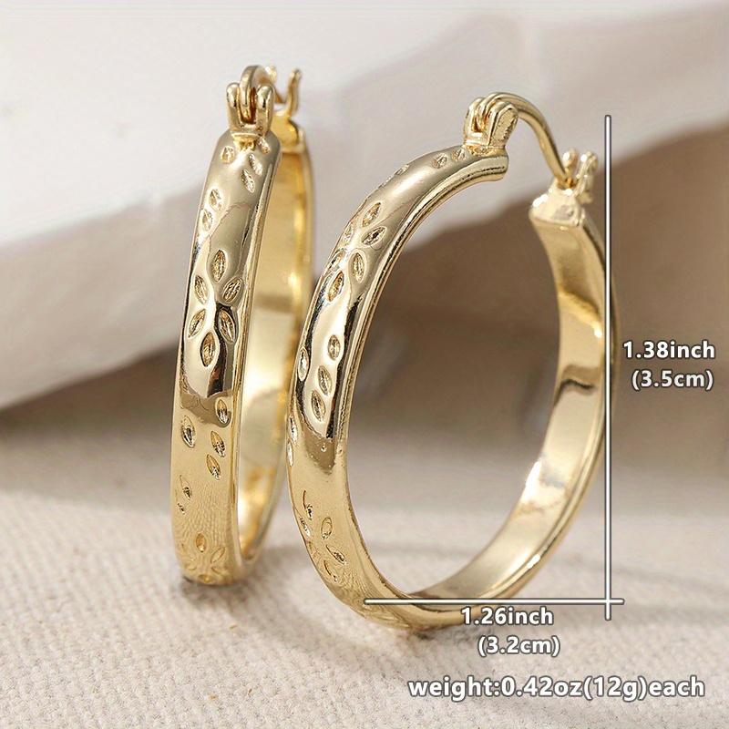 Women's Classic Retro Hoop Earrings, Elegant Design