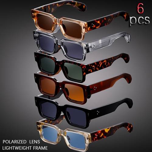 6 pairs fashion retro square frame glasses set unisex ideal for holiday parties photography decoration gifting