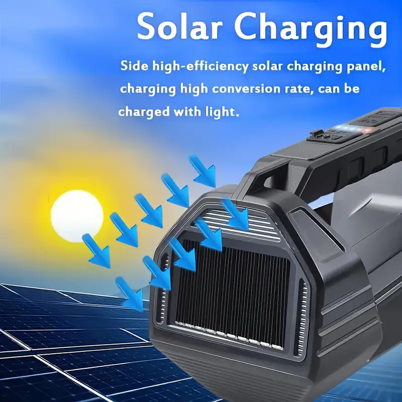 does a flashlight recharge solar panels BLAVOR Power Bank 10,000mAh, Portable Wireless Charger, 20W Fast Charging External Battery Pack with USB C for Cell Phones, Solar Panel Charging with Dual for Camping : Cell Phones dawn energy Solar Handheld Flashlight with Power