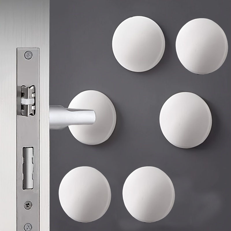 TEMU Coussinets et autocollants anti-collision en silicone pour serrures de porte multifonctionnelles, butées en silicone ménager faciles à utiliser