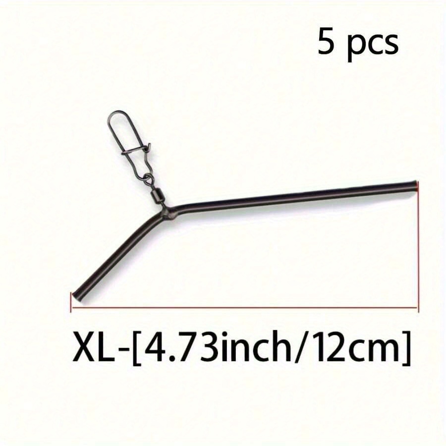 5pcs Copper Fishing Connectors - Anti- Y-shaped Balance Arm With Rolling Swivel, Durable & Lightweight - Sizes S/m/l/xl