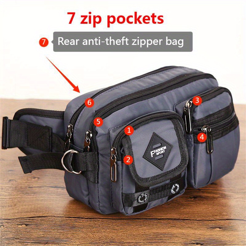 

2024 Autumn And Winter New Outdoor Men's Waist Bag Trendy Crossbody Chest Bag Close-fitting Running Sports Bag - Men