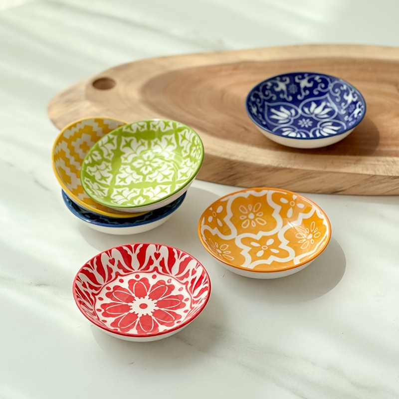 6 10pcs ceramic seasoning plate bohemia plate sauce dish household soy sauce vinegar spices plate for home kitchen restaurant     hot pot picnics camping barbecuw cold dish kitchen tableware dinnerware accessories Product details 2