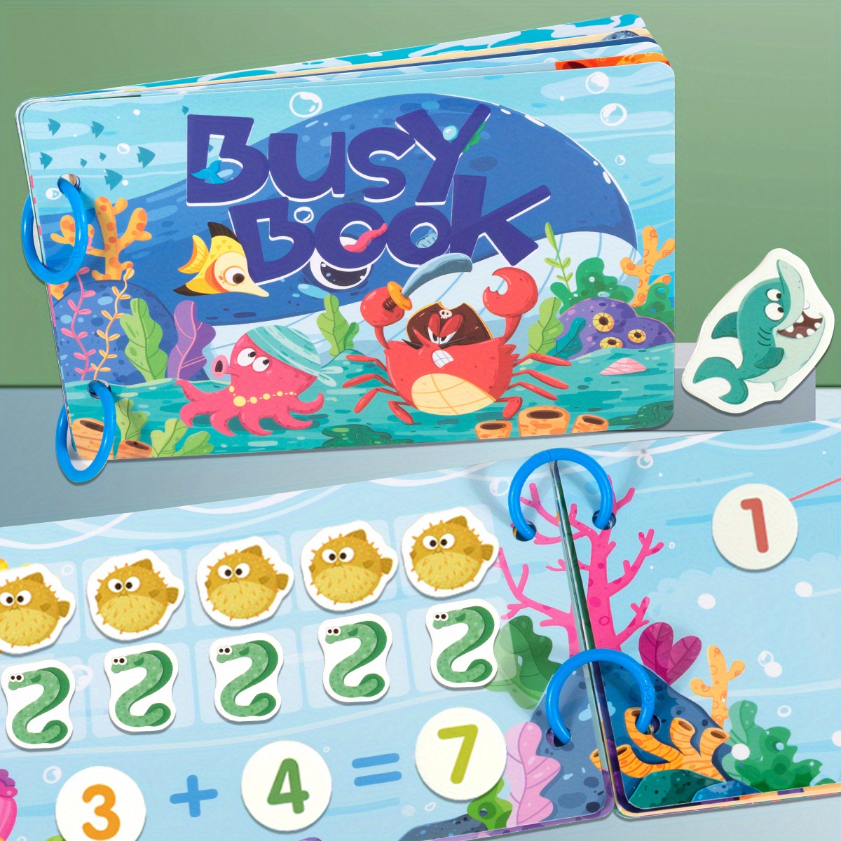 Kids' Quiet Busy Bus Sticker Puzzle Toy Book