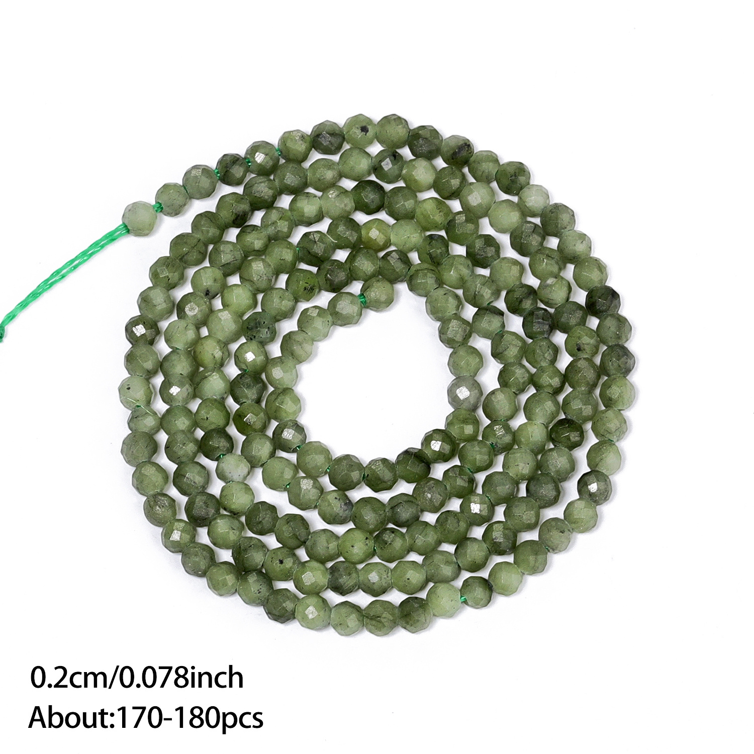 TEMU Perline di Calcedonio /3/4mm - Taglio a sfaccettatura adatte per di gioielli, perline di piccole pietre sciolte e distanziate con base curva per