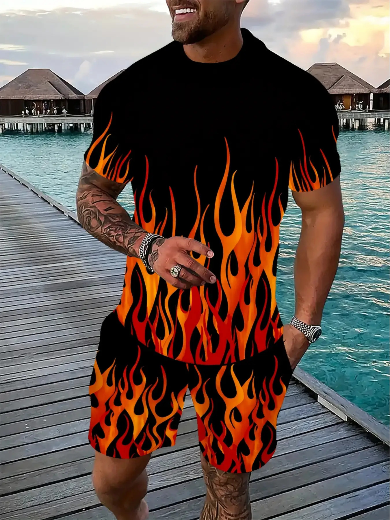 90s Fire Flame Shirt 90s Flame Shirt