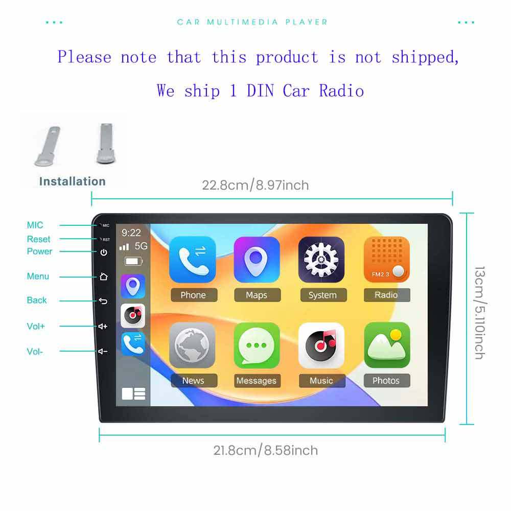 TEMU 1 Din Car Radio Bluetooth Mp3 Player Fm Radio Usb Aux | Calling, Usb/tf, Usb Ports For Music And Charging