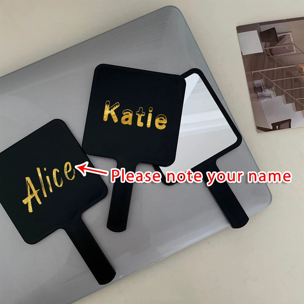 Customized Name Handheld Mirror with Handle