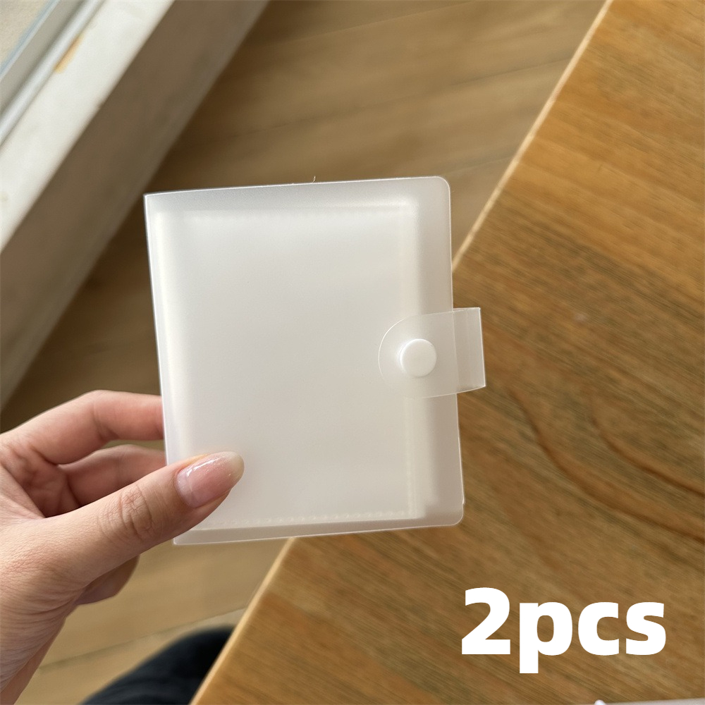 TEMU 2pcs Photocard Binder Albums Suitable For Photos & Business Cards - Holds 32 Photos Each, Plastic Photo Binder With Secure Clasp Closure,