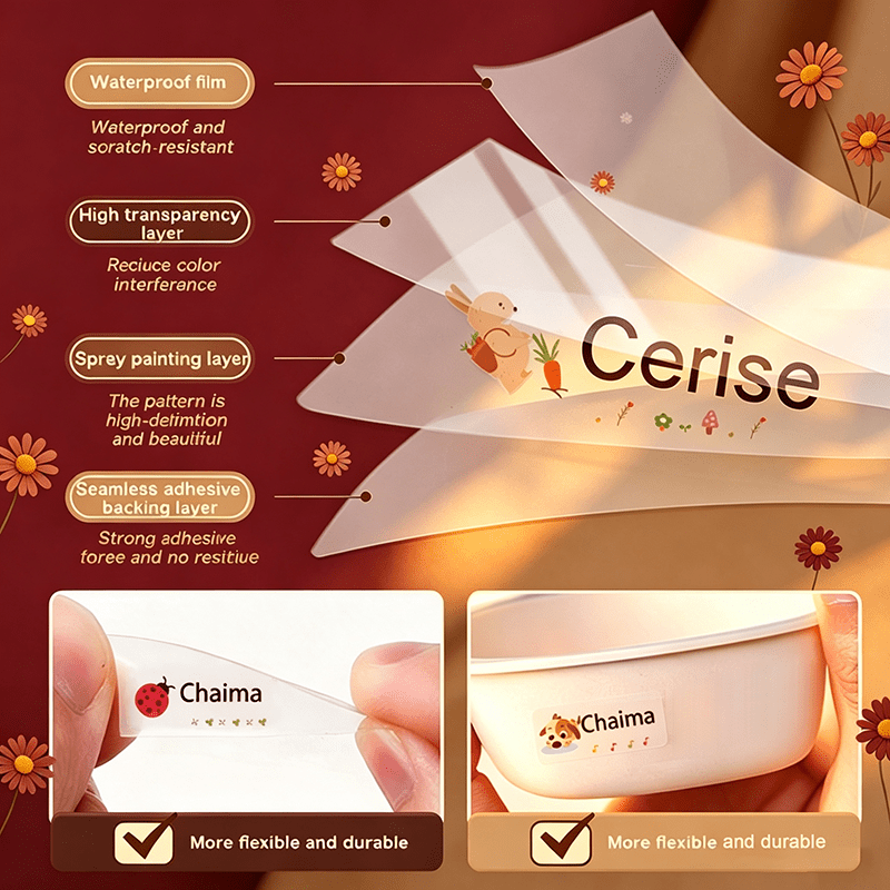 Custom Sticker, Personalized Name Label for Office & Tools
