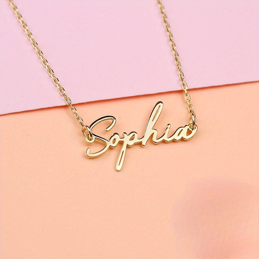 

Personalized Name Necklace, Customizable Stainless Steel, Adjustable Chain, Fashion Jewelry, Ideal Valentine's Gift -