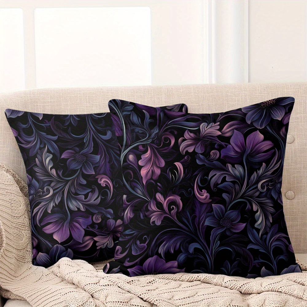TEMU Two-piece Set Of Patterned Pillow Covers, Showcasing . Printed Cushion Covers In A Minimalist , 18in*18in. Suitable For Bedroom, Study Room,