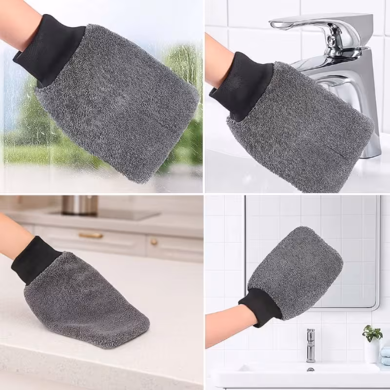 cleaning gloves suitable for car wash glass elastic cuffs reusable and washable Product details 3