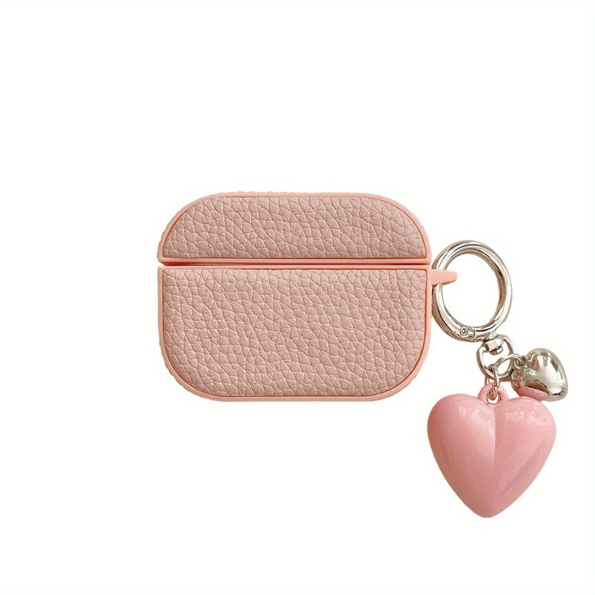 Cute Mini Earphone Case with Heart Charm, Black, Pink, Rose Red Anti-Drop Earphone Cover, Compatible with AirPods 3/4/Pro 2 Earphone Pouch