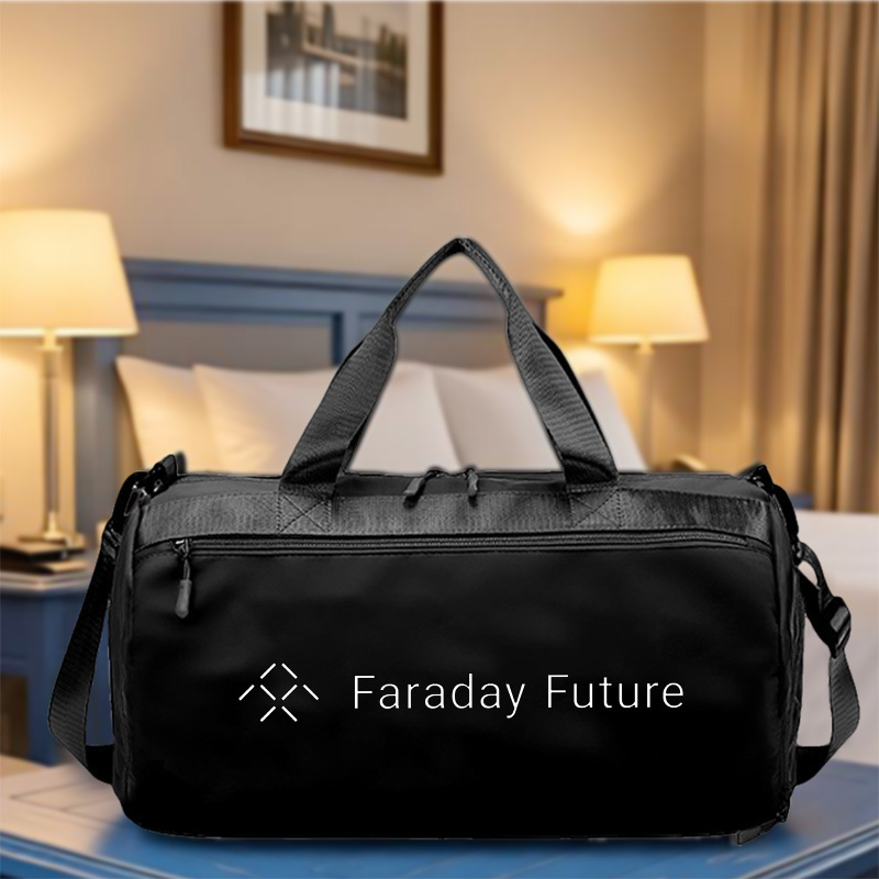 TEMU 1pc Faraday Printed Handbag, Business Handbag, Multi-compartment Design, Wet And Dry Separation, Zipper Closure, Suitable For Short Trips,