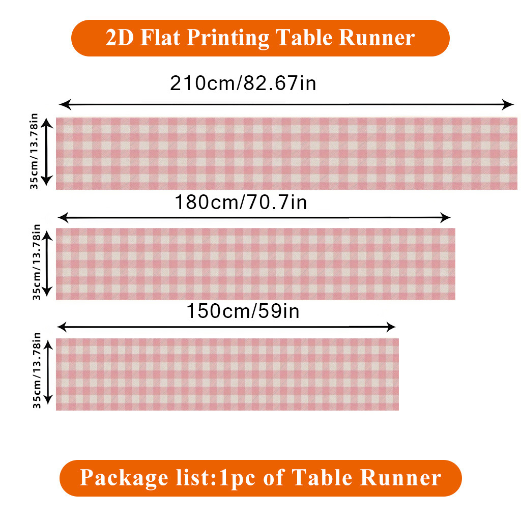 TEMU The Tablecloth Features A Pink And Check Pattern, Making It Perfect For Decorating A Home Kitchen Or Dining Room, For -themed Birthday Celebration With A Scheme