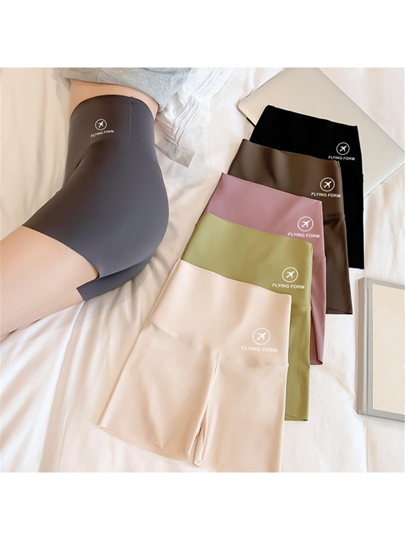 high waist pants women seamless belly lift thin outdoor cycling s   pants high   shaping thin safety shorts oft   friendly breathable underpants womenswear
