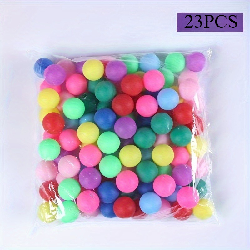 TEMU 23 pelotas de tenis de mesa de elasticidad y calidad - Material PP duradero, ideal para juegos, manualidades y , juegos divertidos y coloridos,