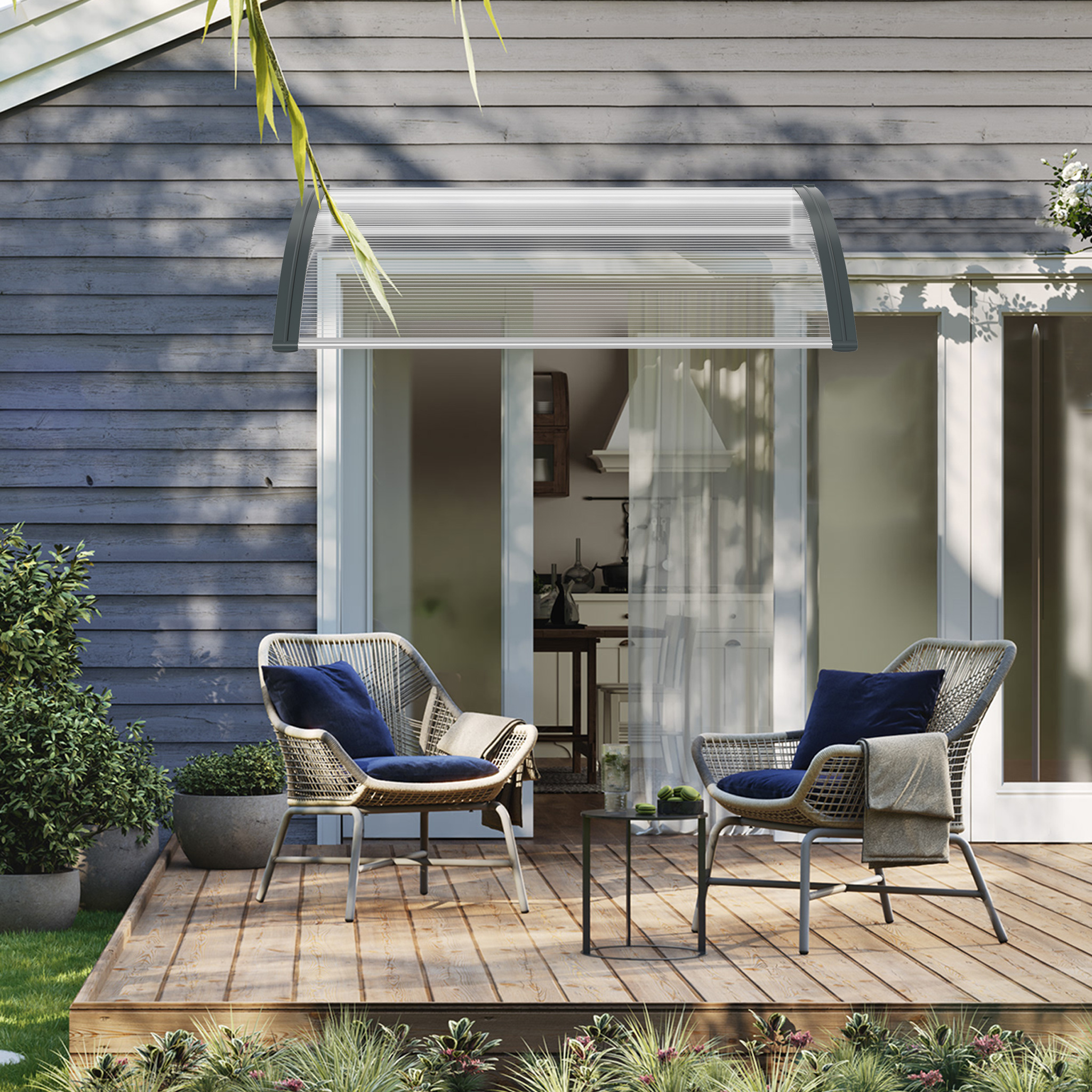 Image of Window Sunshade, Doorway Canopy, Transparent Rain Shelter, Suitable For , Windowsills, Doorways