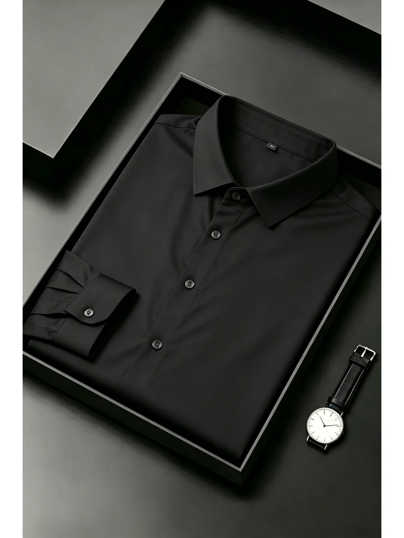 black dress shirts for men sold on Temu United States
