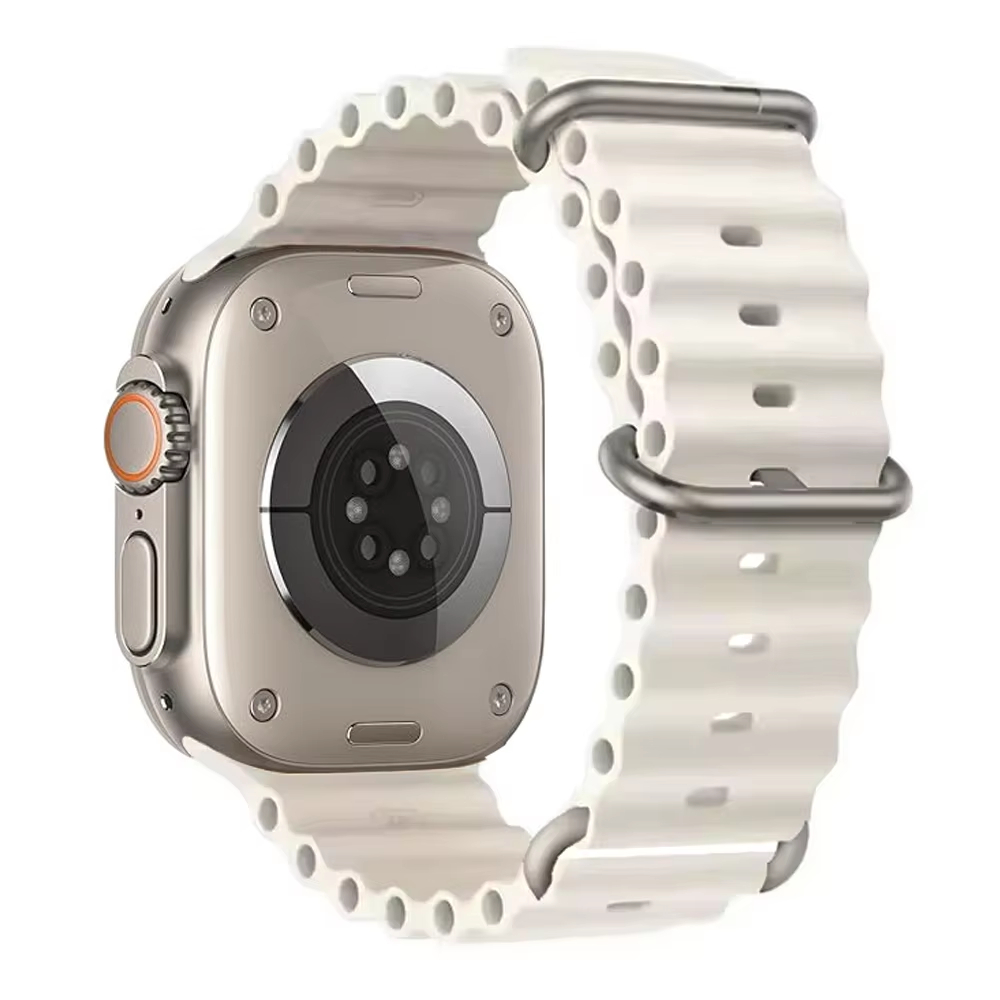 Image of Ocean Strap For Watch 2 For Iwatch Series 12 11 10 9 7 6 5 4, Silicone Correa Belt Bracelet Armband Additions For 49mm 47mm 46mm 45mm 44mm 43mm 42mm 41mm 40mm