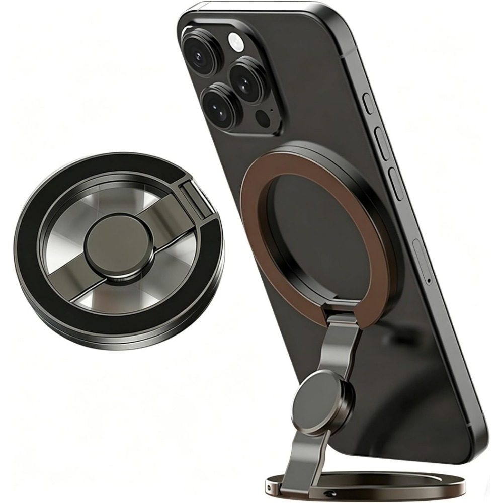 TEMU Support magnétique fonctionnel spinner à double face avec anneau et béquille pour téléphones portables, support magnétique à anneau pour