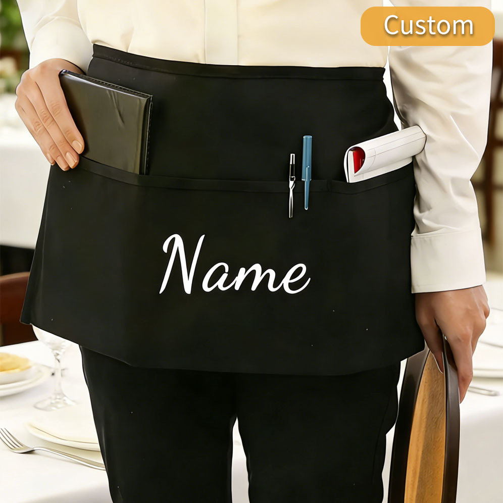 TEMU 2pcs Personalized Aprons, Customizable With Names, Suitable For Home Kitchens, Chef Aprons, Waiter Workwear Aprons, Hairstylist Tool Aprons,