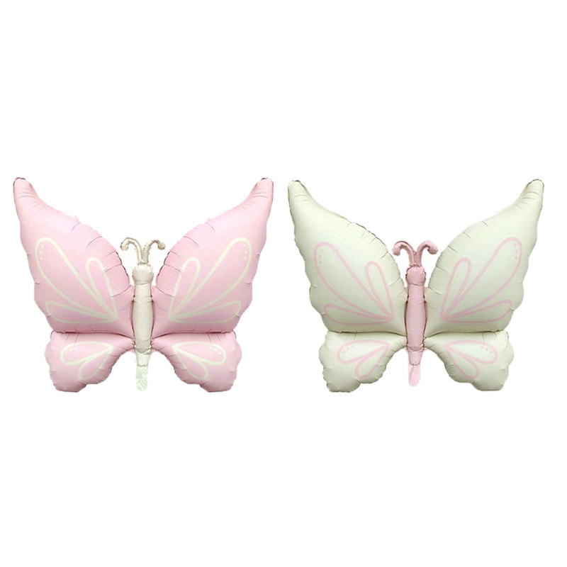 Image of 2pcs Large Wing Foil Balloons, Birthday Theme Party Atmosphere Decoration Indoor Tabletop Gathering Arrangement Placement Foil Balloons For Christmas, Halloween