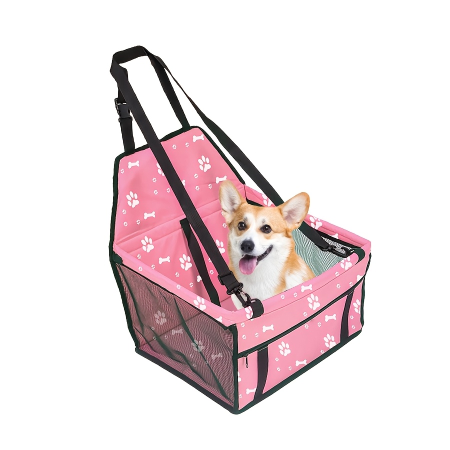 Pet Car Seat, Dog Safety Seat, Car Pet Bed, Pet Travel Supplies, Reinforced Oxford Cloth, Heightening Design, Built-In Seat Belt, Safe And Stable, Essential for Car Travel