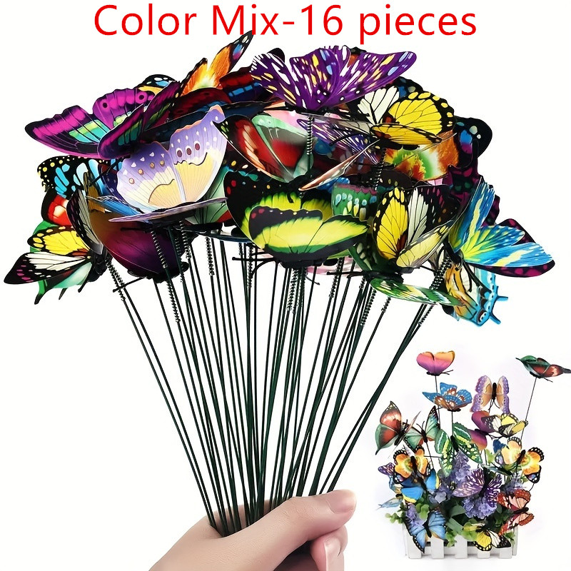 Image of 16pcs Glow In The Dark Luminous Stakes - Perfect For Outdoor Garden Lawn Decoration, Suitable For Holiday Decorations